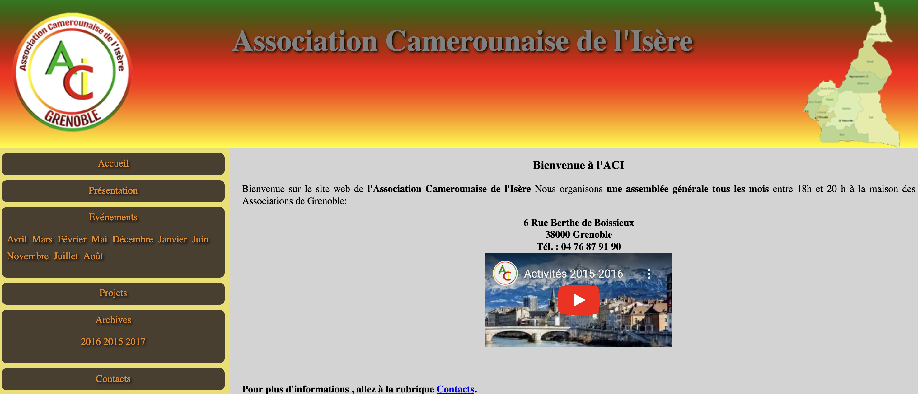 Aperçu du projet Chama pour les sites des associations camerounaises